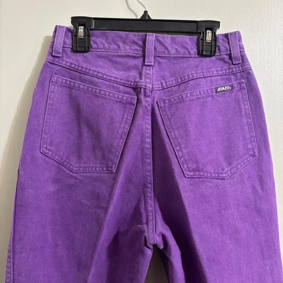 Vintage Jeanjer by Jordache Purple High Waisted Mom Jeans Denim Jeans Size 9/10 - Picture 6 of 9